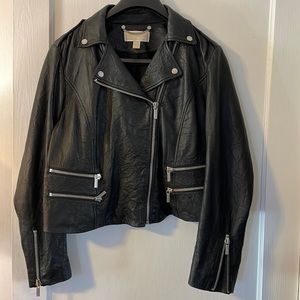 Black leather Michael Kors jacket
